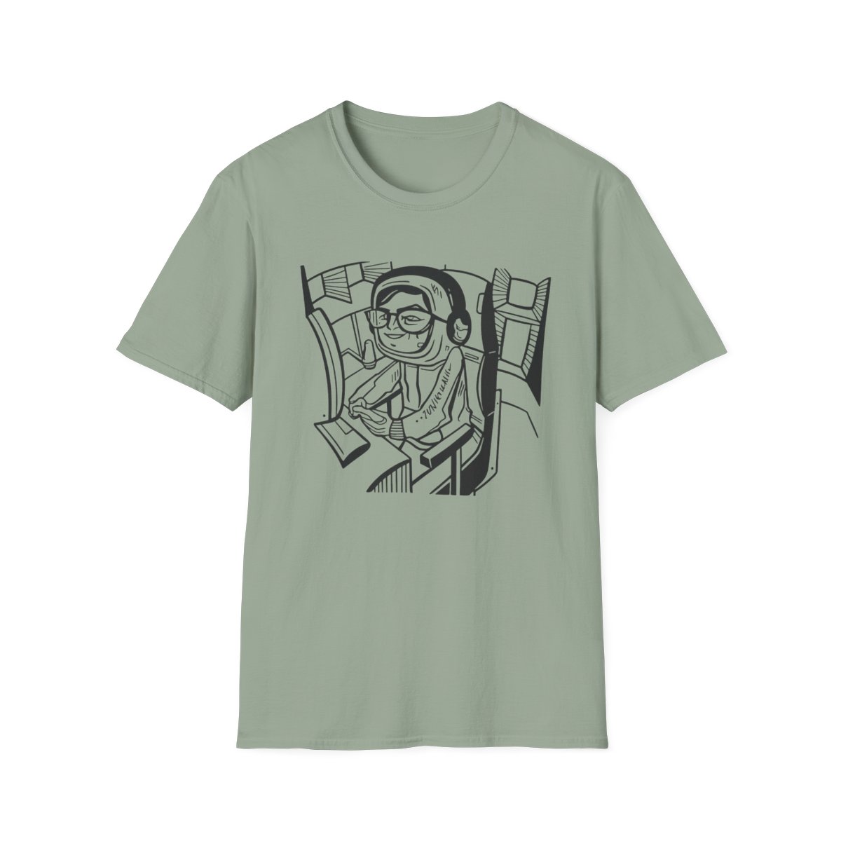 Astronaut Cat Illustration T-Shirt | Space Kitty Graphic Tee | Juan Guarnizo - alternate angle 4, merchandise