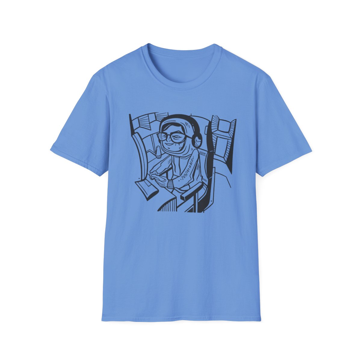 Astronaut Cat Illustration T-Shirt | Space Kitty Graphic Tee | Juan Guarnizo - alternate angle 5, merchandise