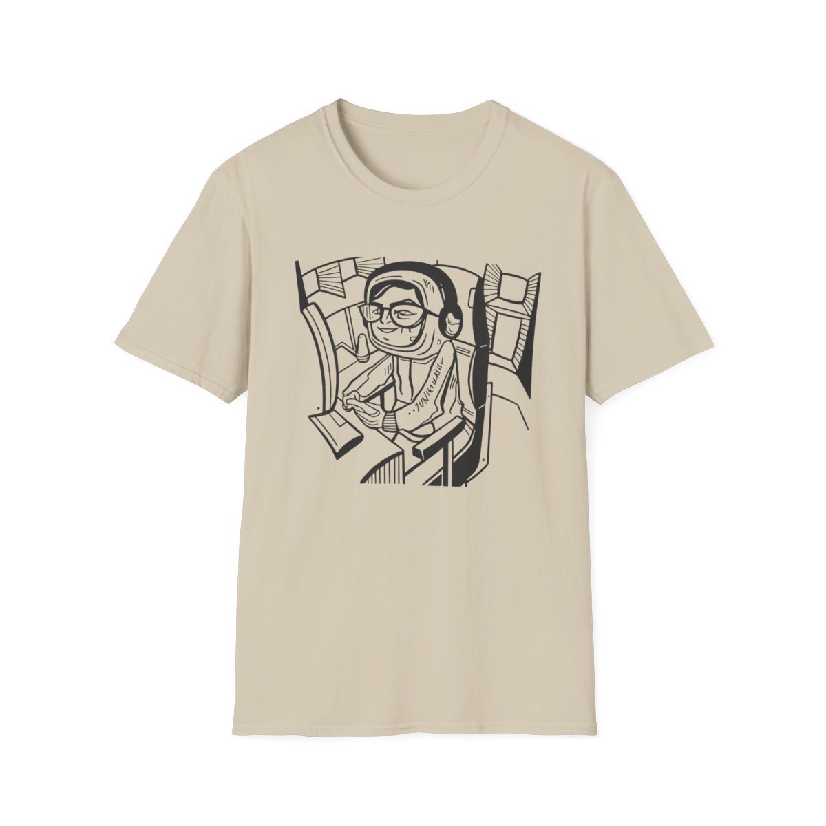 Astronaut Cat Illustration T-Shirt | Space Kitty Graphic Tee | Juan Guarnizo - alternate angle 2, merchandise
