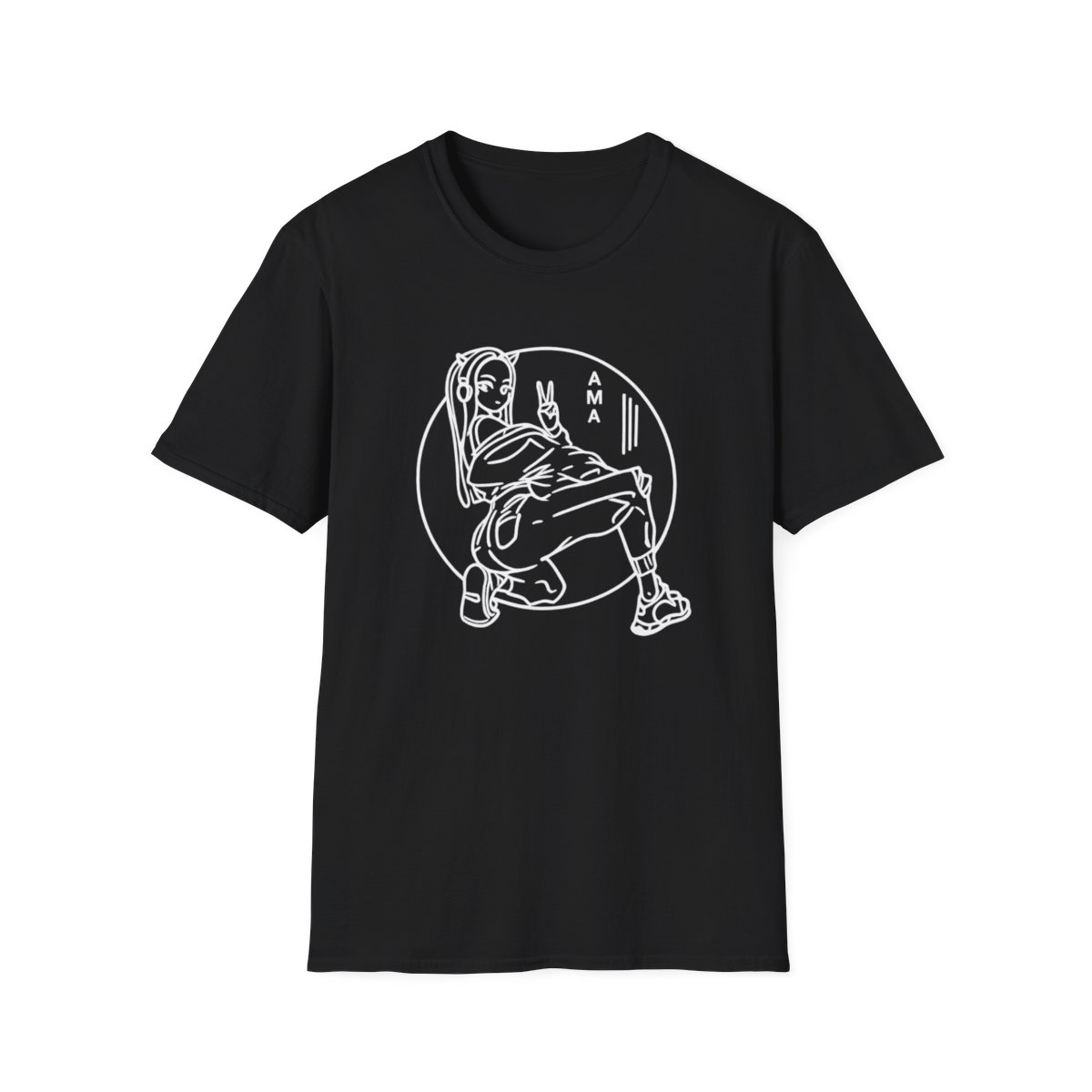 Mama Outline Illustration T-Shirt | Mom Peace Sign Tee | Juan Guarnizo